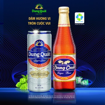 Bia Dung Quất ra mắt sản phẩm Bia Dung Quất lon cao sleek mới
