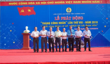 Công ty QNS tham dự Lễ phát động "Tháng công nhân" và "Ngày hội công nhân" tỉnh Quảng Ngãi năm 2018