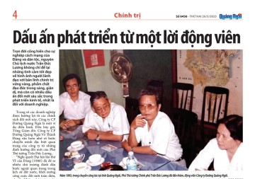 Dấu ấn phát triển từ một lời động viên!