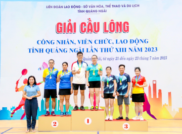Đội Cầu lông QNS tham dự Giải Cầu lông truyền thống CNVCLĐ tỉnh Quảng Ngãi lần thứ XIII