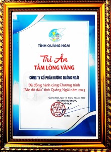 Tri ân tấm lòng vàng của QNS đã đồng hành cùng chương trình "Mẹ đỡ đầu" của tỉnh Quảng Ngãi năm 2023