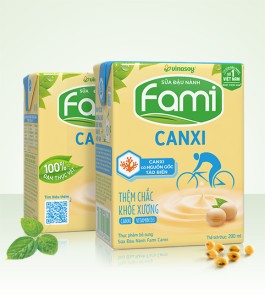 Sữa đậu nành Fami Canxi hộp 200ml