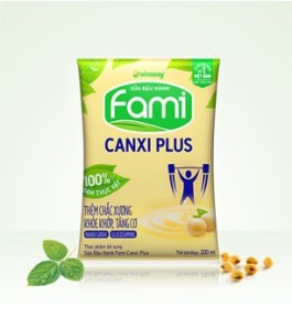 Sữa đậu nành Fami Canxi plus bịch 200ml