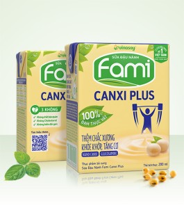 Sữa đậu nành Fami Canxi plus hộp 200ml