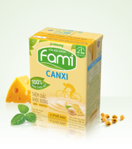 Sữa đậu nành Fami Canxi vị phô mai hộp 200ml