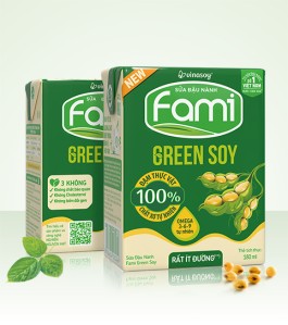 Sữa đậu nành Fami GreenSoy rất ít đường