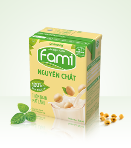 Sữa đậu nành Fami nguyên chất hộp 200ml