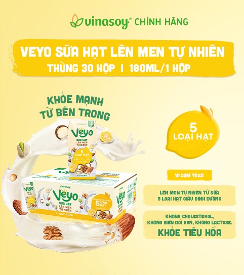 Sữa chua uống từ thực vật VEYO vị Cam Yuzu