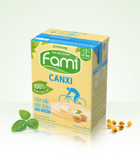 Sữa đậu nành Fami Canxi hộp 200ml