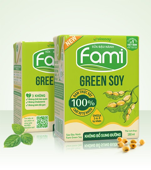 Sữa đậu nành Fami GreenSoy không bổ sung đường