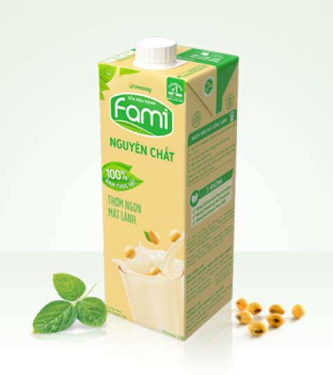 Sữa đậu nành Fami nguyên chất hộp 1L