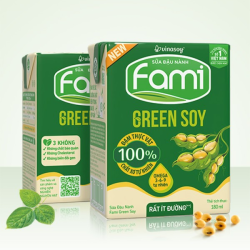 Sữa đậu nành Fami Green Soy rất ít đường 180ml