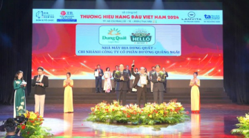 Bia Dung Quất được vinh danh trong TOP 3 - THƯƠNG HIỆU HÀNG ĐẦU VIỆT NAM NĂM 2024