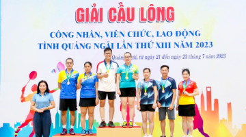 Đội Cầu lông QNS tham dự Giải Cầu lông truyền thống CNVCLĐ tỉnh Quảng Ngãi lần thứ XIII