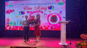 Gặp mặt nhân kỷ niệm 93 năm ngày thành lập Hội Liên hiệp phụ nữ Việt Nam của nữ công nhân lao động Nhà máy Bia Dung Quất
