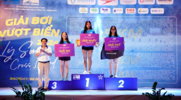 NƯỚC KHOÁNG THẠCH BÍCH ĐỒNG HÀNH CÙNG GIẢI BƠI VƯỢT BIỂN LÝ SƠN CROSS ISLAND 2024