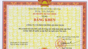 QNS được vinh danh Top 30 doanh nghiệp nộp thuế tiêu biểu nhất trong 30 năm phát triển của ngành Thuế