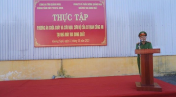 QNS tổ chức thực tập phương án PCCC-CNCH tại Nhà máy Bia Dung Quất