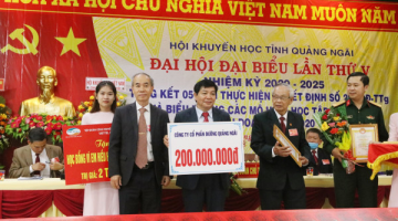 QNS ủng hộ Quỹ Khuyến học, Khuyến tài tỉnh Quảng Ngãi 200 triệu đồng
