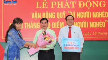 Công ty Cổ phần Đường Quảng Ngãi ủng hộ 500 triệu đồng Quỹ “Vì người nghèo” tỉnh Quảng Ngãi năm 2025