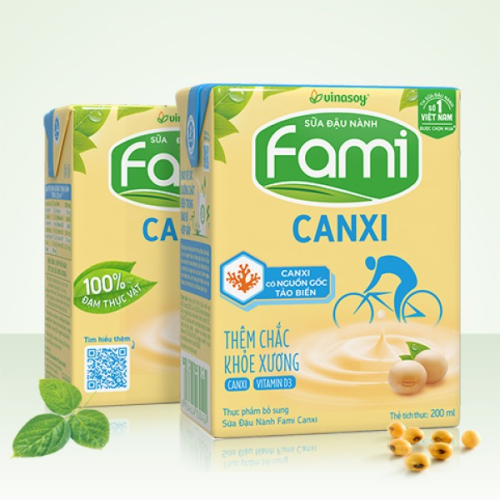 Sữa đậu nành Fami Canxi hộp 200ml