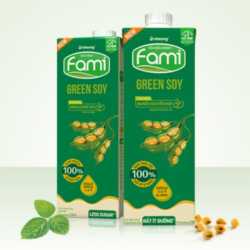 Sữa đậu nành Fami Green Soy rất ít đường 1000ml